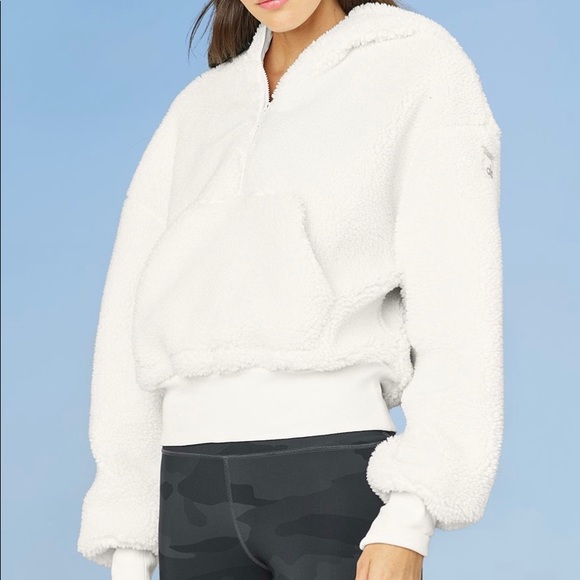 ALO Yoga Jackets & Blazers - Alo Yoga Streetside Half Zip Hoodie (Sherpa)